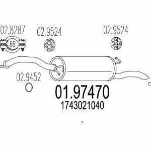 Image de MTS Silencieux arrière 01.97470 d'origine