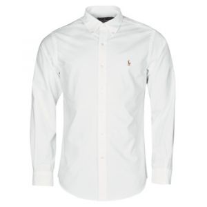 Image de Ralph Lauren Chemise Polo CHEMISE AJUSTEE EN OXFORD COL BOUTONNE - Couleur XXL,S,M,L,XS - Taille Blanc