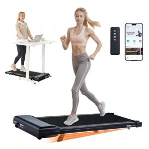 VEVOR Tapis de Marche sous Bureau, Tapis de Course avec Inclinaison, 2,5 HP, Vitesse 1-6 km/h, Capacit&eacute; de Charge 120 kg, avec T&eacute;l&eacute;commande, &Eacute;cran LED et Bluetooth, pour Fitness Maison, Bureau, Gym