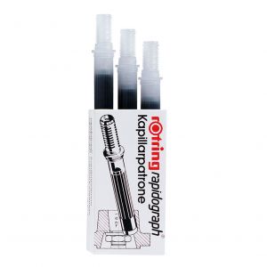 Rotring Rapidograph Etui de 3 Cartouches Capillaires Bleu