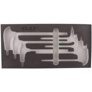 Mousse vide d'insert clés en t hexagonal (7 pcs) de format 1 3 de tiroir servante d'atelier SA 0829 CLAS Equipements