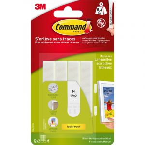 Command Lot de 24 languettes adhésives Tableaux blanc