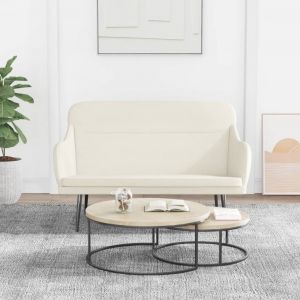 VidaXL Banc Crème 110x76x80 cm Velours