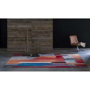 Naf Naf Tapis multicolore abstrait plat design Pampam 80x150 Multicolore