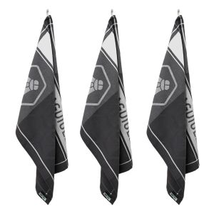 Lot de 3 torchons jacquard 50x70cm noir - "Miel