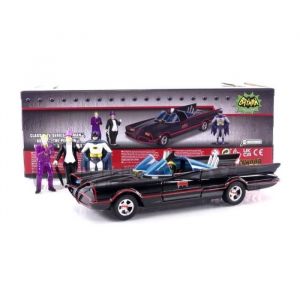Jada Voiture Miniature de Collection TOYS 1/24 - BATMOBILE Batmobile Deluxe with Figurine - 1966 - Black - 33737BK