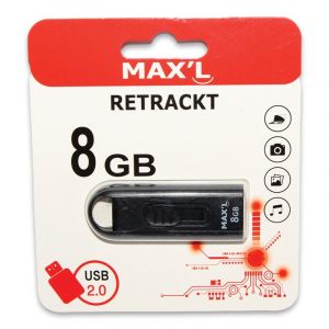 Maxell Cle usb retrackt 8gb max'l 2.0 MAXL85411