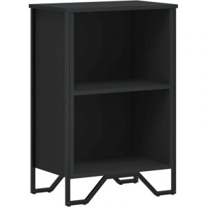 VidaXL Bibliothèque noir 50x31x74,5 cm bois d'ingénierie, étagère, étagère à livres, étagère de rangement, armoire de rangement, support à livres