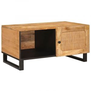 VidaXL Table basse Naturel 80 x 50 x 40 cm Bois de mangue massif