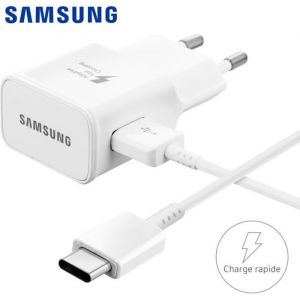 Samsung Chargeur Rapide EP-TA20EWE + Cable USB Type C pour Galaxy A54 5G 6.4" Couleur Blanc
