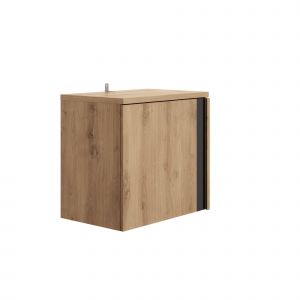 Module haut 1 porte effet bois clair