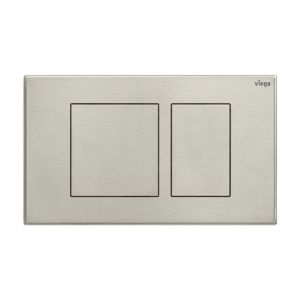 Viega Plaque de commande WC double volume en inox brossé Visign for Public 10