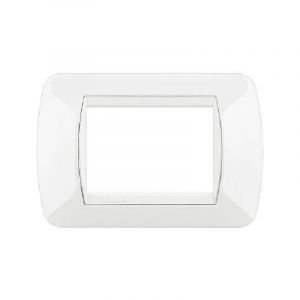 Bticino Placque lumineuse 3 modules blanc couleur blanc hornice blanc l4803bi