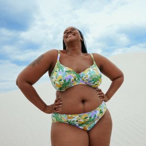 Soutien Gorge de Bain - Blanc imprimé