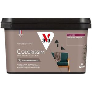 V33 Peinture multi-supports Colorissim Crème de marron Velours 2L