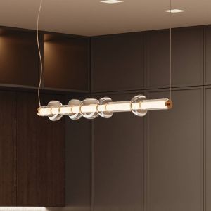 Suspension en verre et métal doré 98cm Cosmo - Maytoni