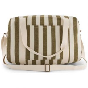 Sac à Langer Raphael - Rayures Olive et Greige