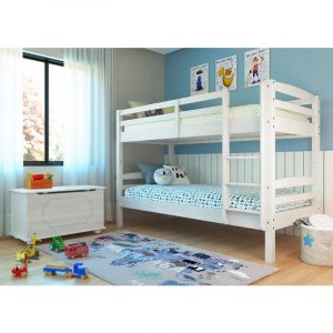 ALASKA - Pack Lits Superpos&eacute;s 90x190cm + Coffre Pin Massif - Altobuy