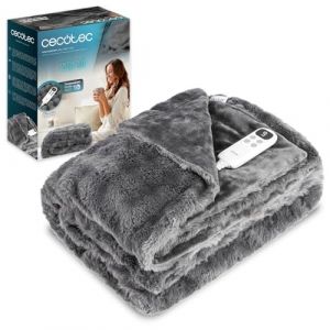 Cecotec Manta électrique HeatConfort Noa 160x130 cm 10 niveaux Faux Fur LCD