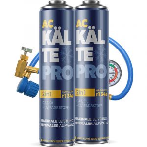 FROSTMEISTER Gaz de Climatisation 2w1 R134A - 2x 500 ml - Prt l'Emploi - Efficacit&eacute; Maximale