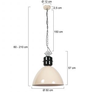 Steinhauer Anne Lighting - suspension - Frisk - beige - métal - Ø 50cm - E27
