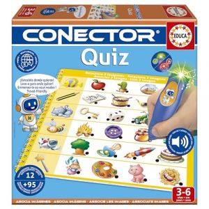 Educa Conector Quiz | Jeu tif avec Plus de 90 Questions et réponses. 12 thèmes différents au Format Livre et Crayon avec lumière et Son. Recommandé pour Les 3 Ans et Plus (20392)