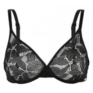 GOSSARD Soutien-gorge emboitant armatures - Noir Glossies Lotus - Couleur Noir - Taille 85E