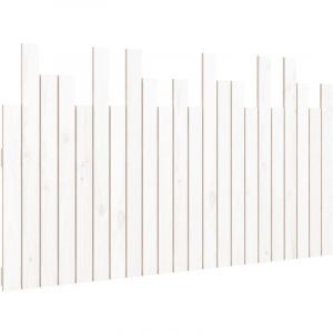 VidaXL Tête de lit murale Blanc 140x3x80 cm Bois massif de pin