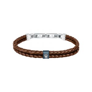 Image de Maserati Bracelet Acier inoxydable, Cuir, recyclé 1 unité