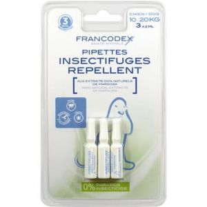 Francodex Pipettes pour Chiens 3 Pipetas Repelente Perro