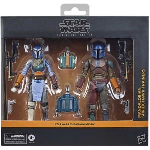 Hasbro - Star Wars The Black Series - Pack 2 Figurines articulées 15cm - Mandalorian Shriek-Hawk Trainers