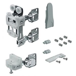 Hettich Ferrure de portes pliantes - 12kg - droite - gris - WingLine L Push