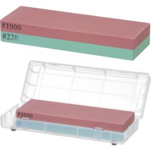 Pierre &agrave; aiguiser couteau japonais Naniwa grain 220/1000 - Hendi 820667