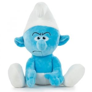 Peluches - Peluche doudou PMS Les Schtroumpfs: Le Schtroumpf Grognon assis (26cm)