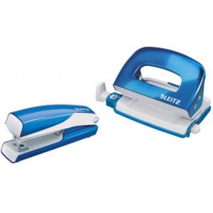 Leitz Wow - Set de mini-agrafeuse et perforateur