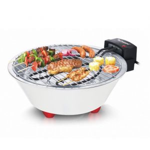 Techwood Barbecue Electrique TBQ-801 - &Oslash; 31cm - 1250W - Cuisson di&eacute;t&eacute;tique et sans fum&eacute;e - Bac &agrave; eau amovible