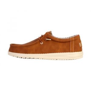 Dude HEY Wally Classic - Chaussures pour Hommes - Baskets avec Semelles Confortables - Style Mocassin, Tan, 45