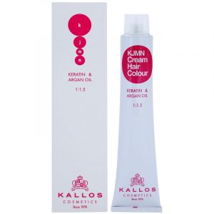 Kallos KJMN Professional Cream Hair Colour Keratin & Argan Oil Haarfarbe mit Keratin und Argan&ouml;l Farbton 12.81 Special Ultra Blonde 100 ml