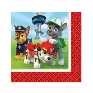 20 serviettes en papier Pat'Patrouille (33 x 33 cm)