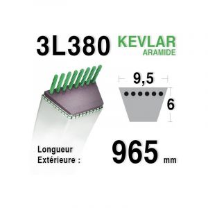 Universel Courroie 3l38 - 9,5 mm x 965 mm