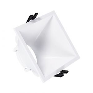 Collerette Downlight Carrée 45º Faible Ugr Pour Ampoule Led Gu10/Gu5.3 Coupe 85 X 85mm Blanc - Noir 93 Mm