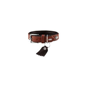 Image de Hunter Collier pour chien en cuir de bison Cody, moyen, brun fonc&eacute;