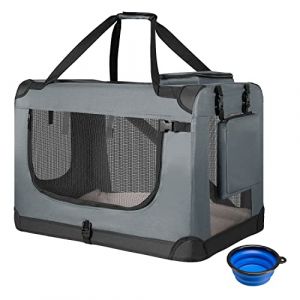 Boîte de transport pliante pour chien / Banc Lassie XL - Gris - 56 x 81 x 58 cm