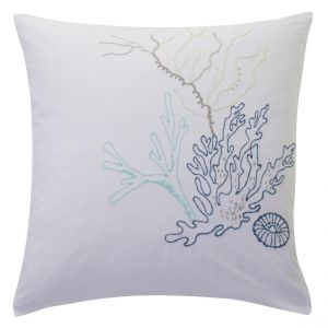 Taie d'oreiller percale de coton RECIF - blanc