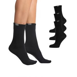 Nur Die 487819/Damen Passt Perfekt Socken 3er Chaussettes, Noir (Schwarz 940), FR (Taille Fabricant : 35-38) (Lot de 3) Femme