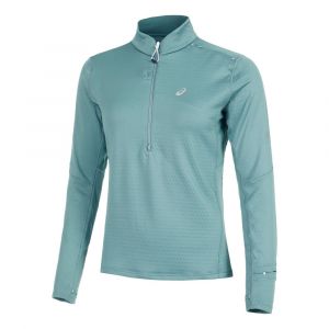 Asics Road Winter 1/2 Zip Mid Layer Maillot De Course Femmes - Sauge