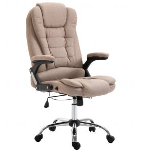 Image de VidaXL Chaise de bureau Taupe Polyester