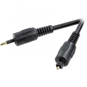 Speaka professional Câble de raccordement SP-7870644 [1x optique mâle 3.5 mm - 1x Toslink mâle (ODT)] 1.00 m noir