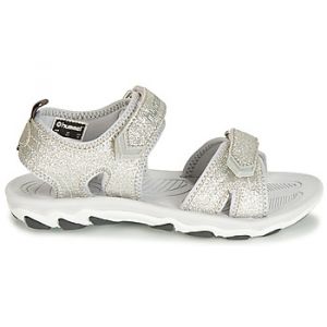 Hummel Sandales enfant SANDAL GLITTER JR - Couleur 36,37,38,26,27,28,29,30,31,32,33,34,35 - Taille Argenté