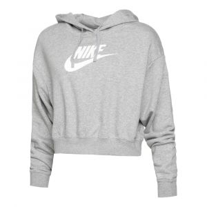 Nike Hoodie cropped en coton m&eacute;lang&eacute; signature Gris - Couleur Gris - Taille L